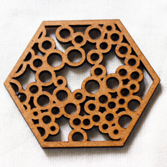Bubble Coaster - Upcycled Rustic Hardboard Tea Coaster Set of 6 – Sustainable, Eco-Friendly, Water-Absorbent Coasters, No Adhesives, Reclaimed Wood Home Decor
