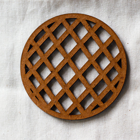Net Coasters (set of 6) - Upcycled Rustic Hardboard Tea Coaster Set of 6 – Sustainable, Eco-Friendly, Water-Absorbent Coasters, No Adhesives, Reclaimed Wood Home Decor