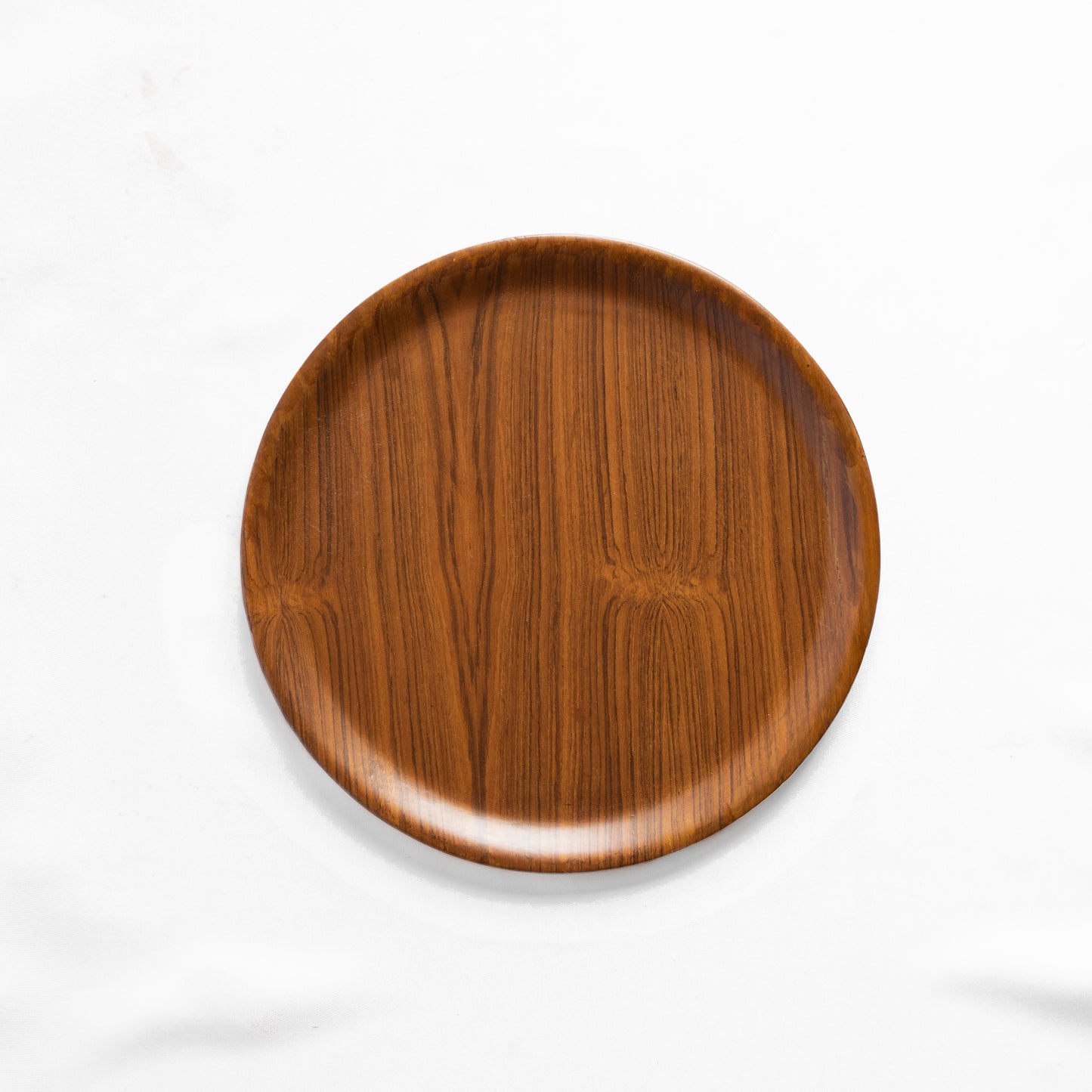 Natives Round Tray Teak - Rustic Round Wood Tray - Perfect for Coffee Tables, Breakfast in Bed, or Entertaining