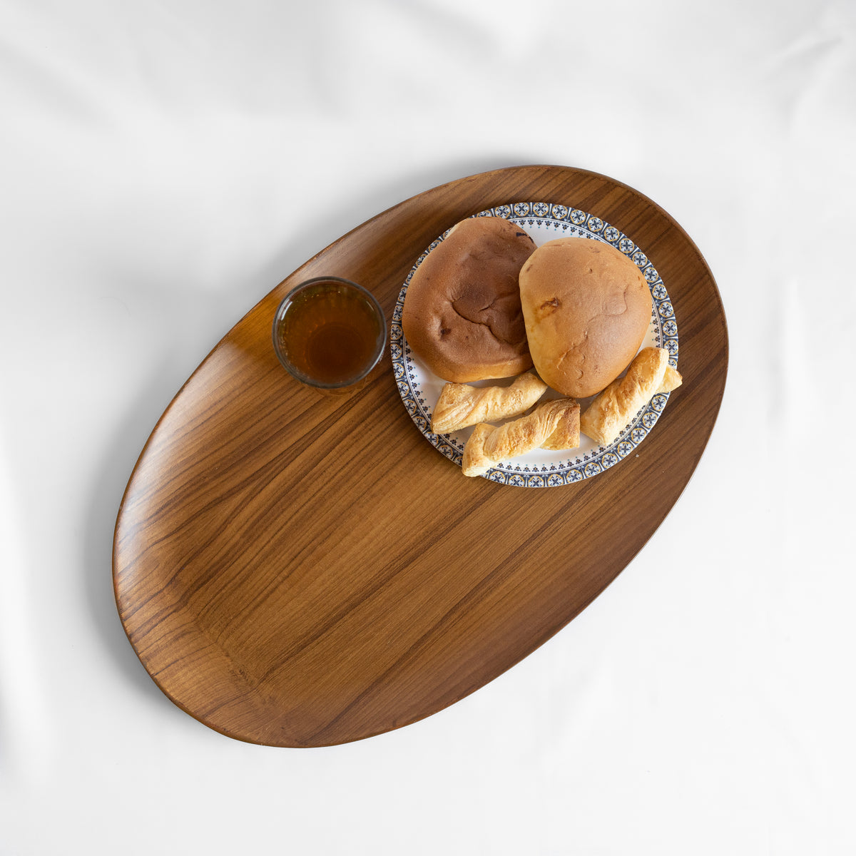 Teak Oval Tray - Solid Wood oval Tray - Versatile & Sustainable for Kitchen, Living Room or bedroom