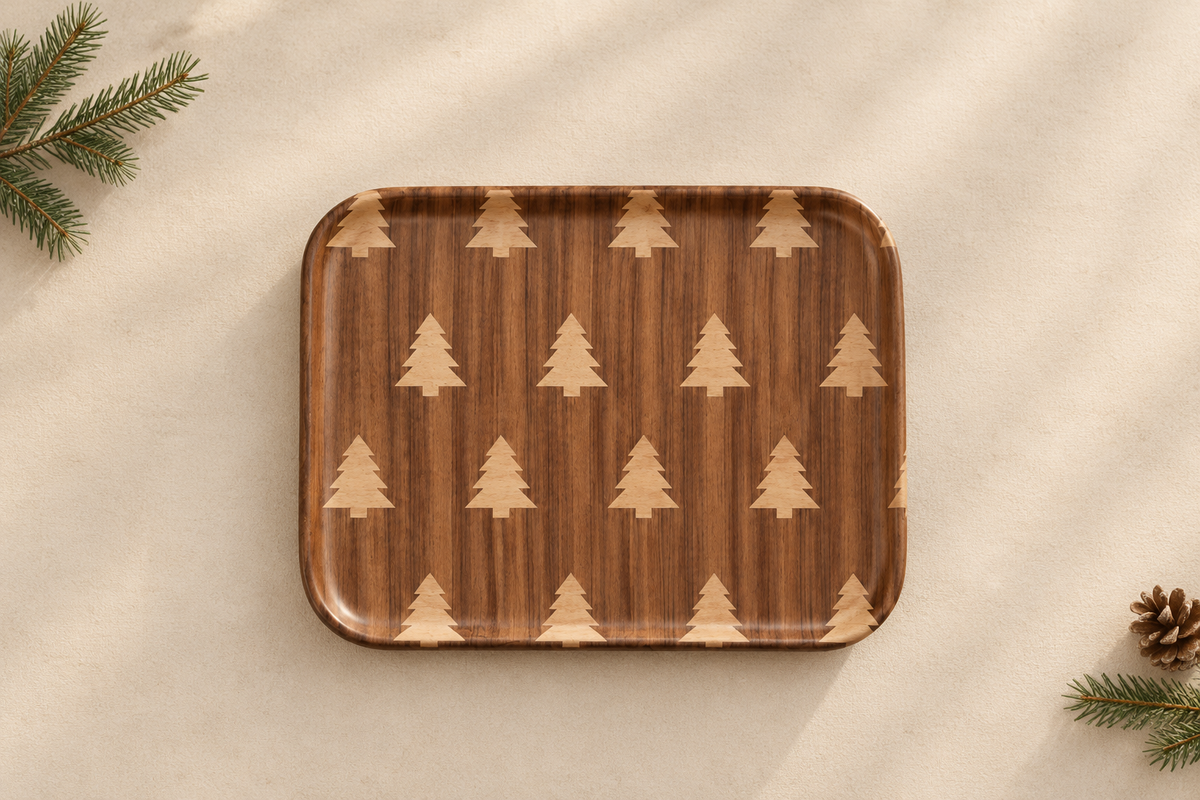 Christmas Cypress tableware tray