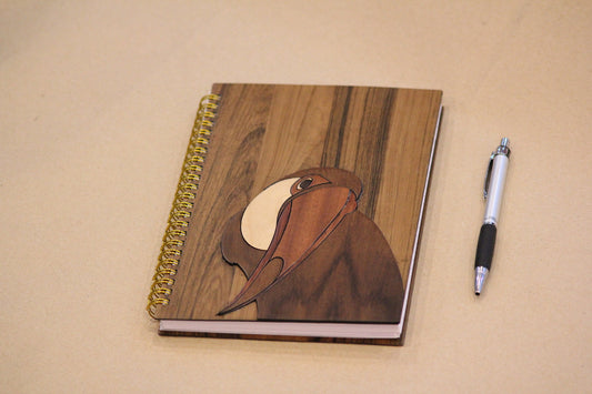 Toucan Notebook - A5 Personalised books - Hansmade, eco-friendly wooden books