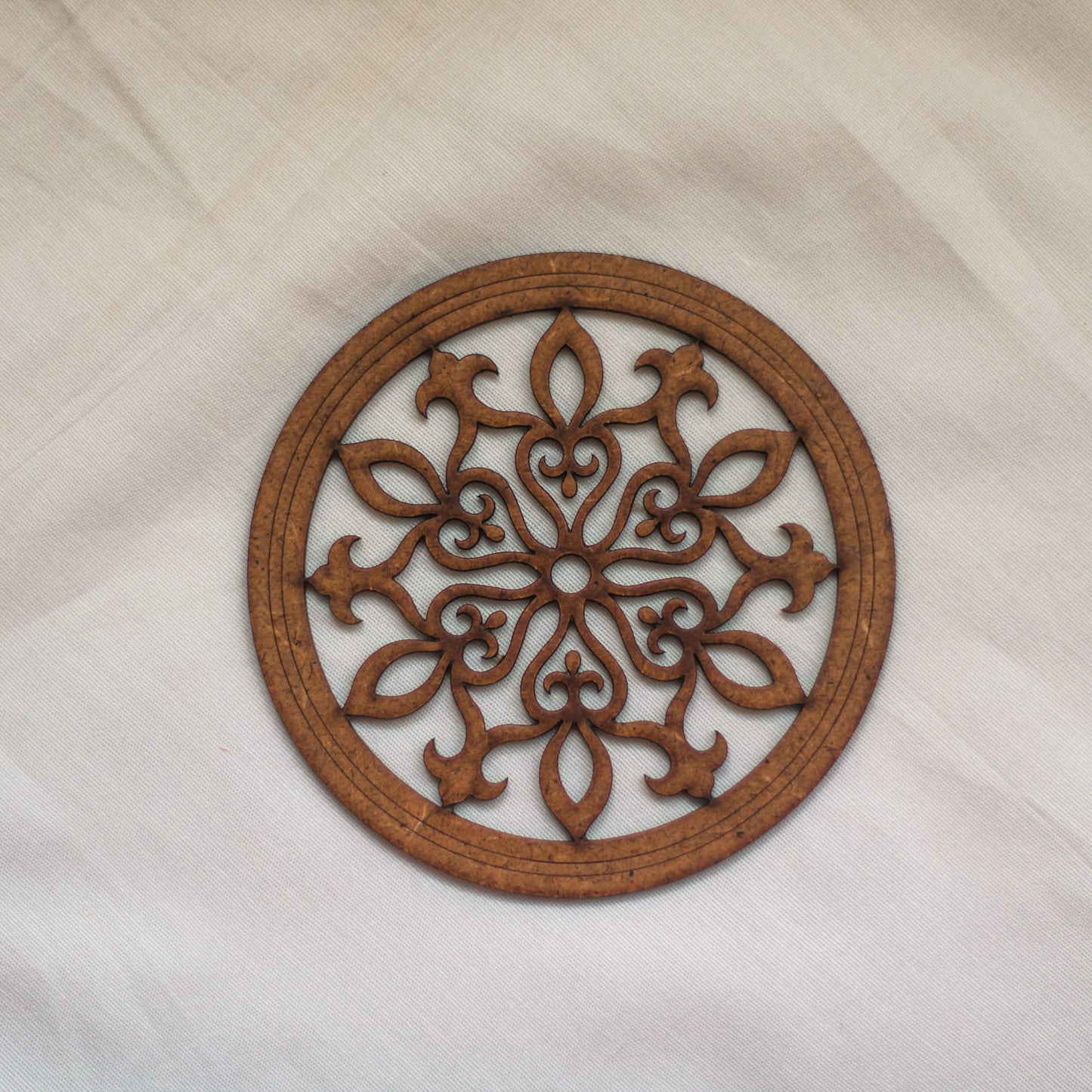 Snowflake Coaster (Set of 6) - Upcycled Rustic Hardboard Tea Coaster Set of 6 – Sustainable, Eco-Friendly, Water-Absorbent Coasters, No Adhesives, Reclaimed Wood Home Decor