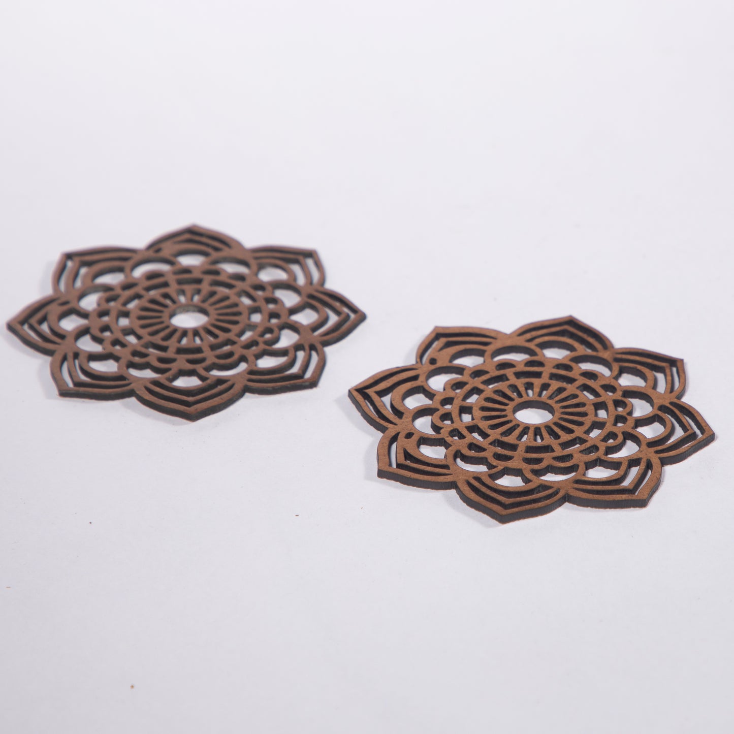 Mandala Coaster (Set of 6 - Upcycled Rustic Hardboard Tea Coaster Set of 6 – Sustainable, Eco-Friendly, Water-Absorbent Coasters, No Adhesives, Reclaimed Wood Home Decor