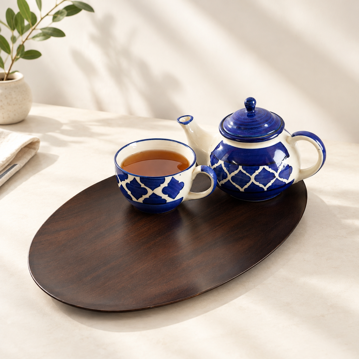 Designer Oval Wooden Bent - Ply Trays