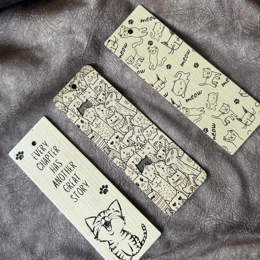 Wooden Kitten Book Marks (Set of 3)