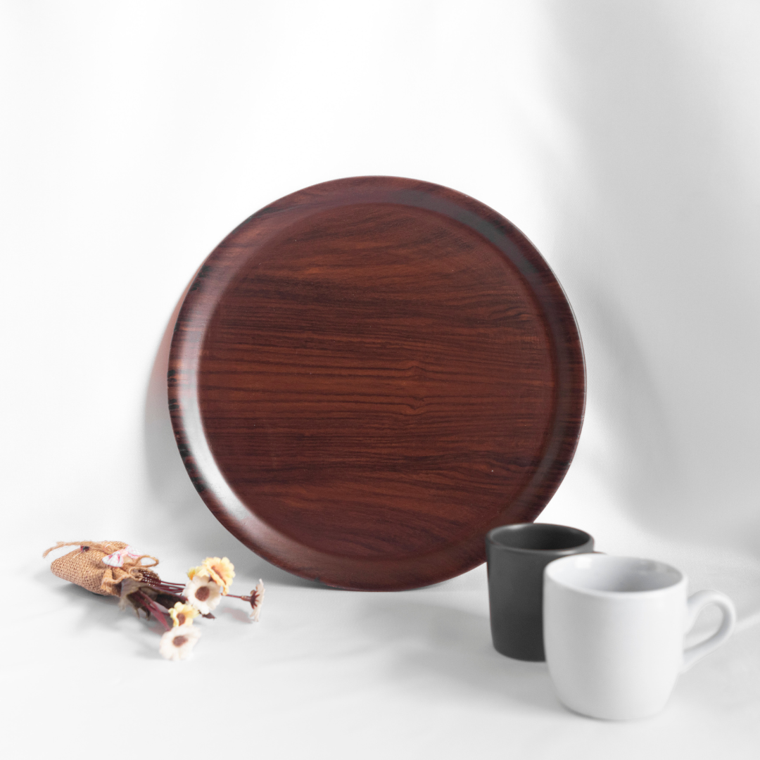 Natives Round Tray Rosewood