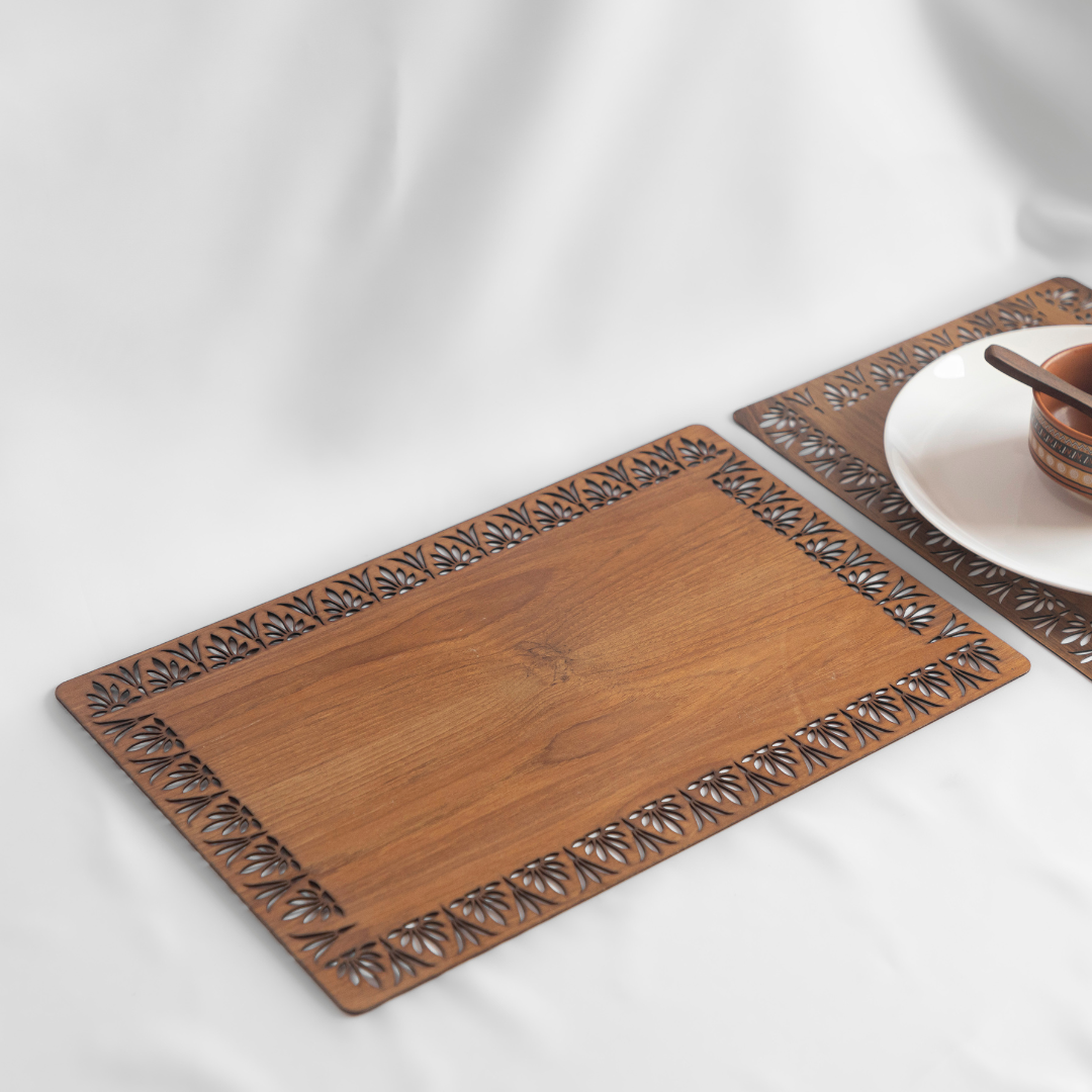 Teak Tulip Tablemat (set of 6