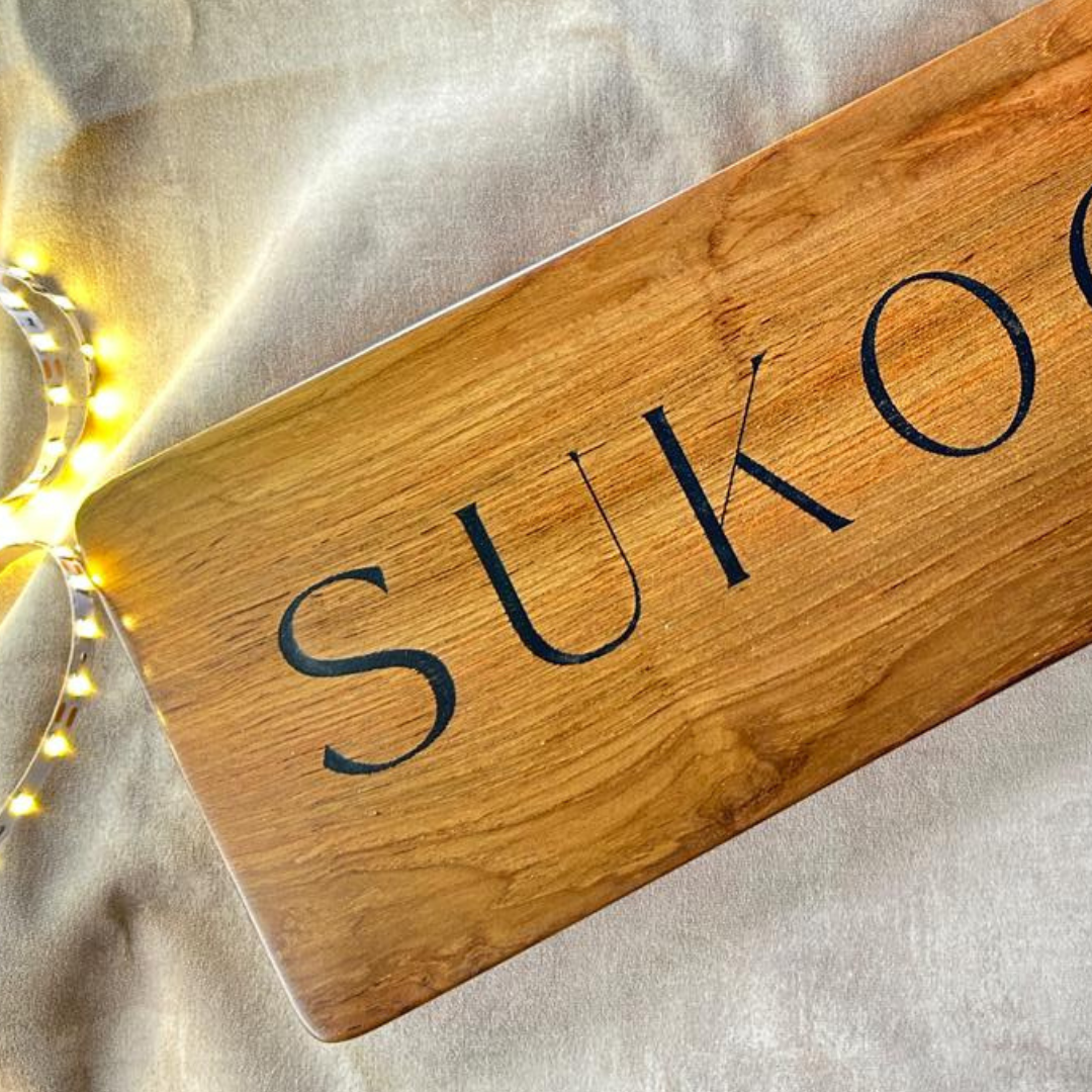 Teak Wooden Name Plate