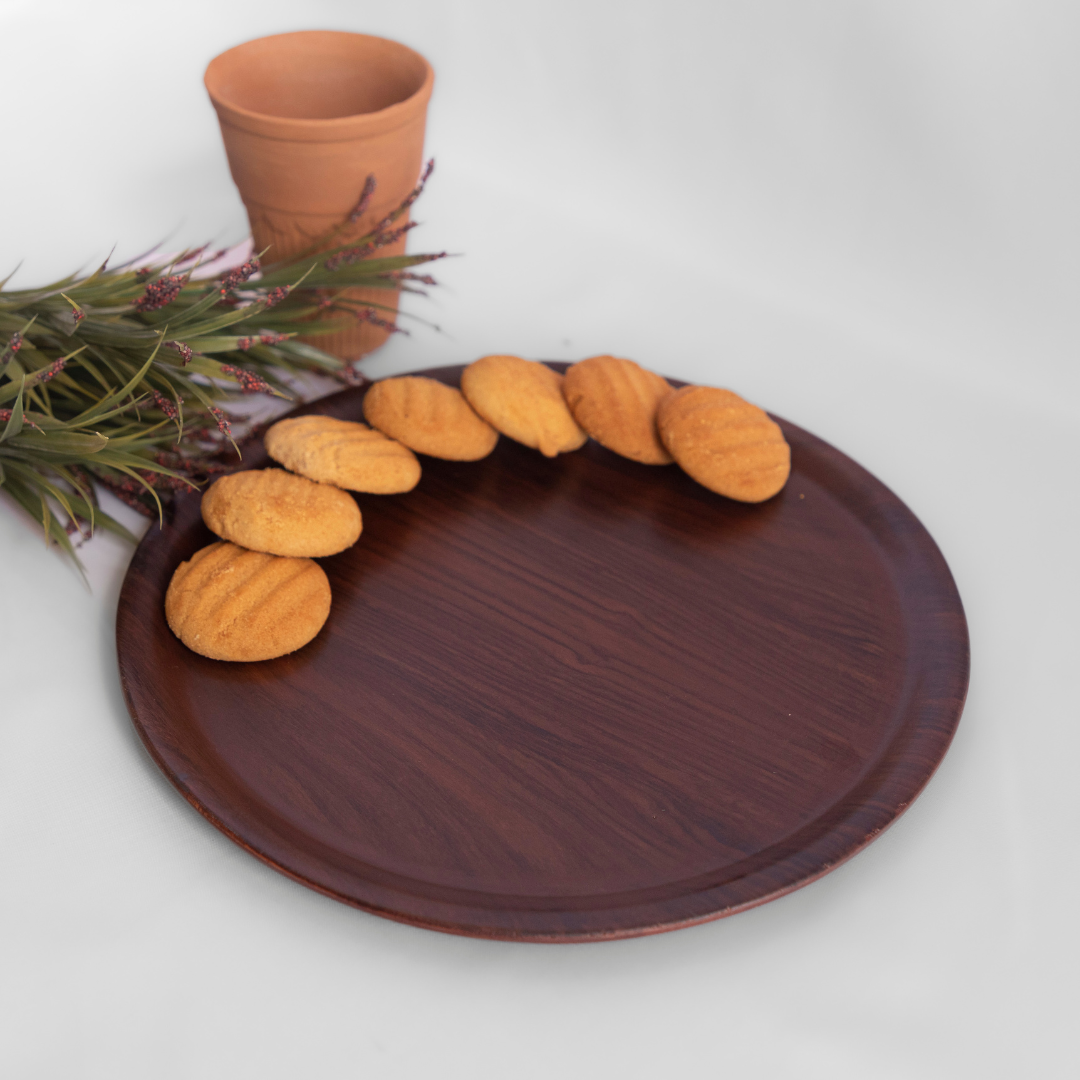 Natives Round Tray Rosewood