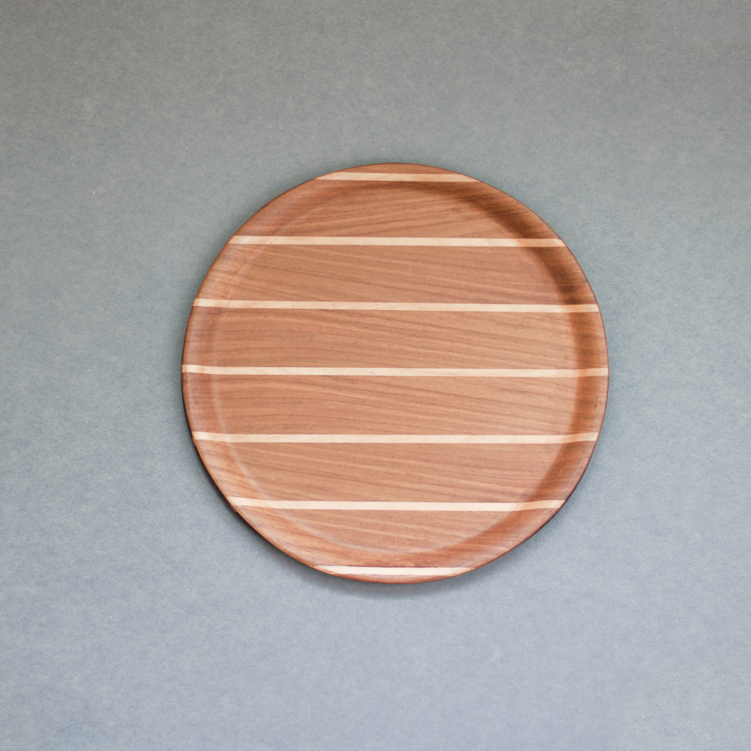 Round Teak Deck Tray