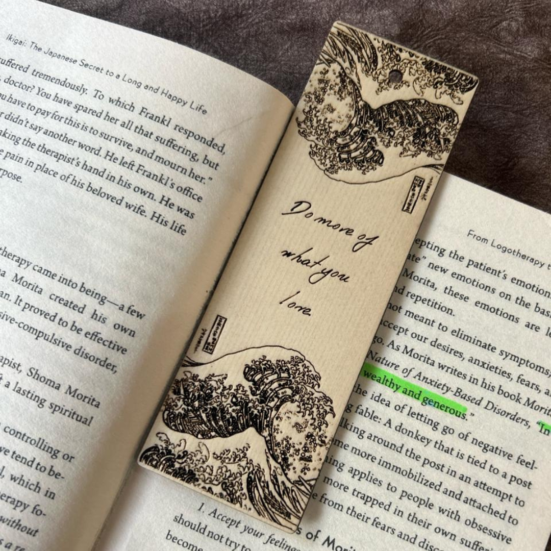 Wooden Sea Wave Book Marks (Set of 3)