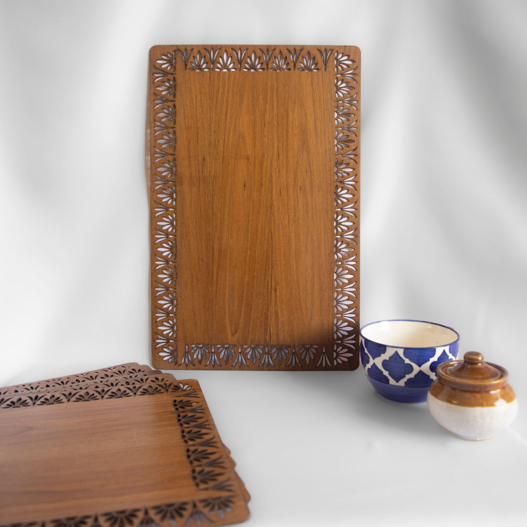 Teak Tulip Tablemat (set of 6