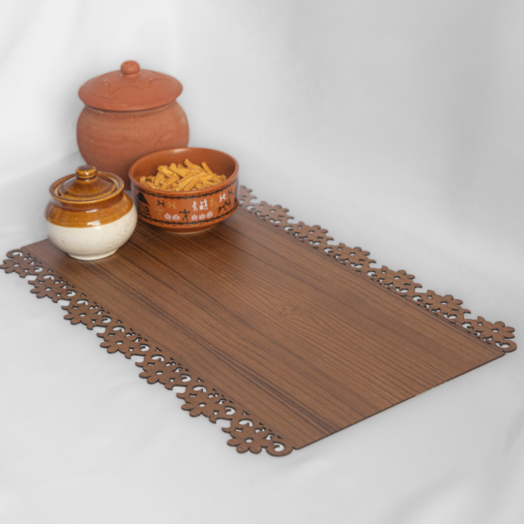 The Teak Floral Lace Tablemat (set of 6)