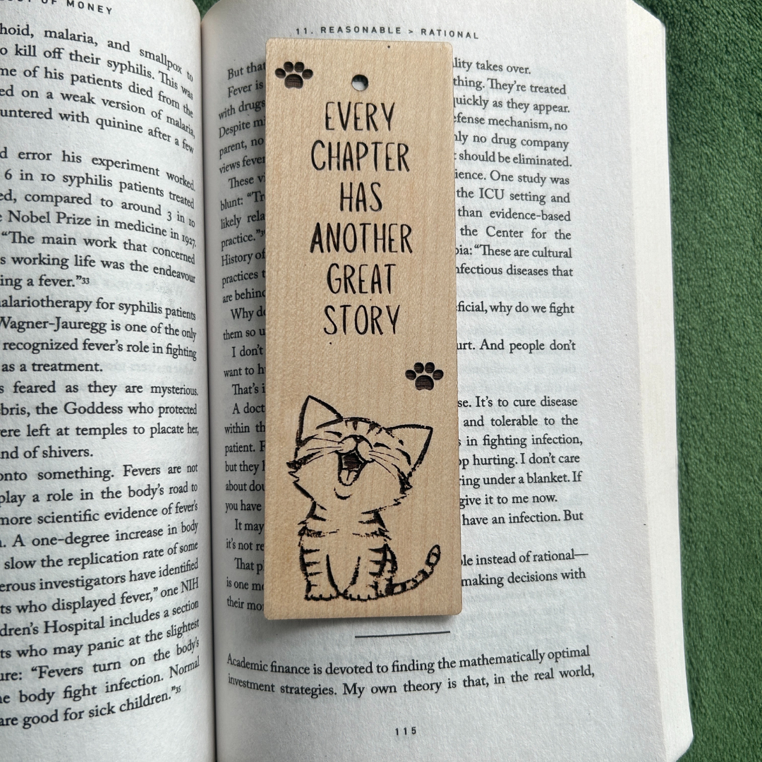 Wooden Kitten Book Marks (Set of 3)