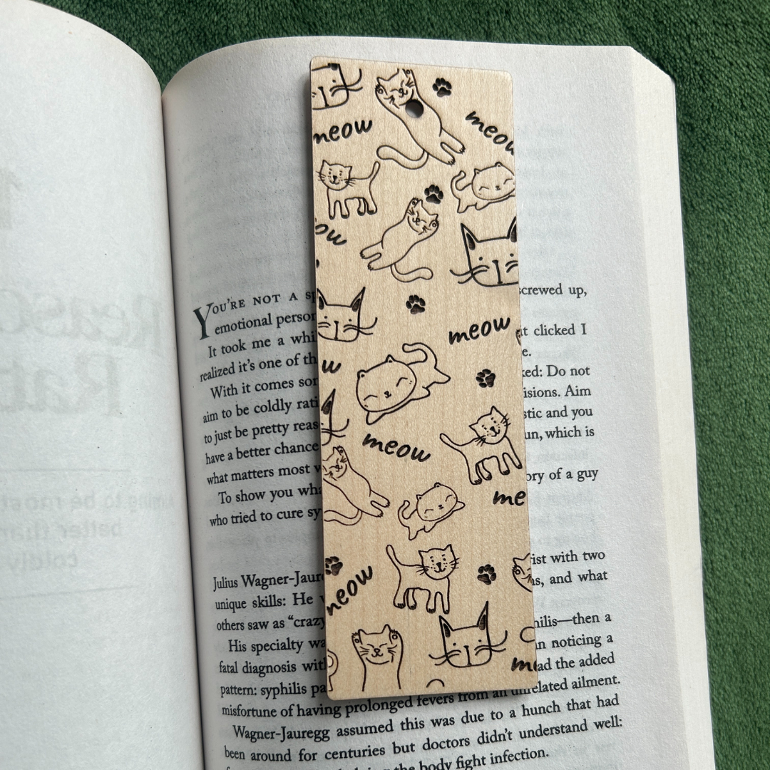 Wooden Kitten Book Marks (Set of 3)