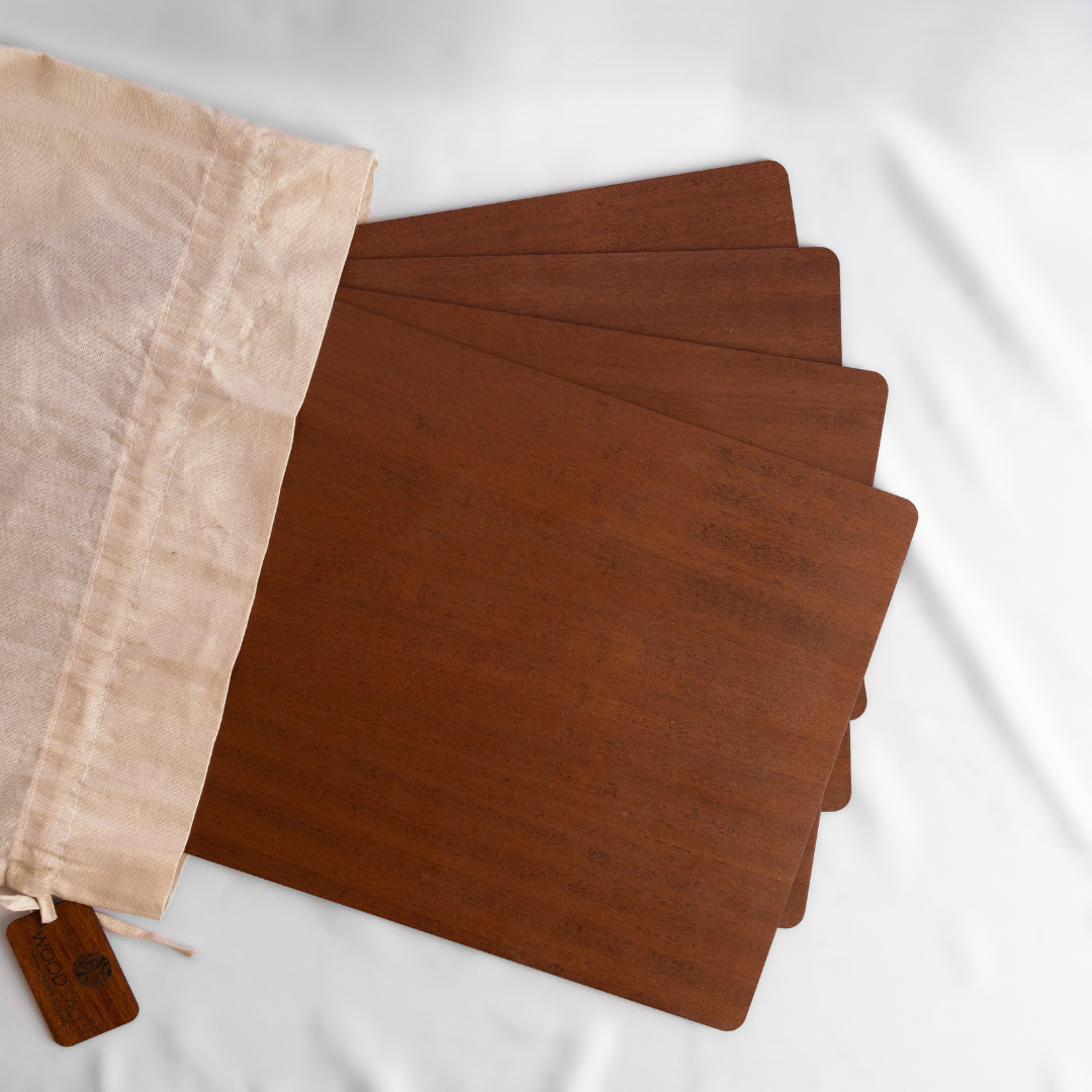 Mahogany Plain Rectangle Tablemat (set of 4)