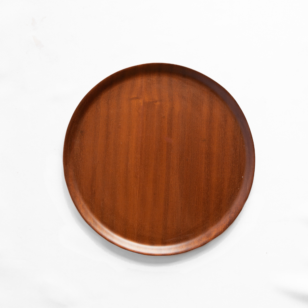 Natives Round Tray Mahogany