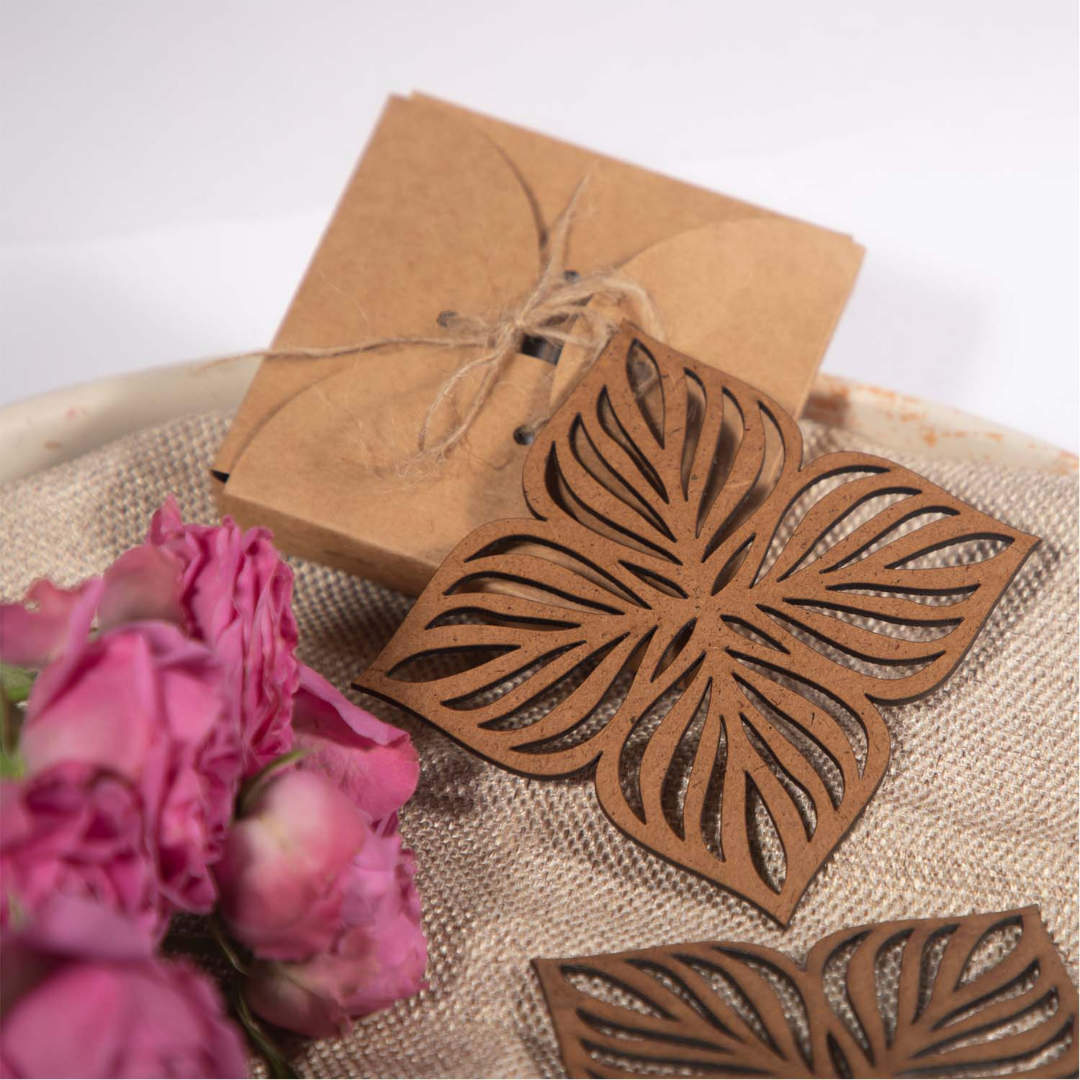 Customised 4 Leaf coaster (set of 6)