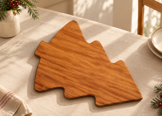 Wooden Christmas Cheese Board / Host Platter