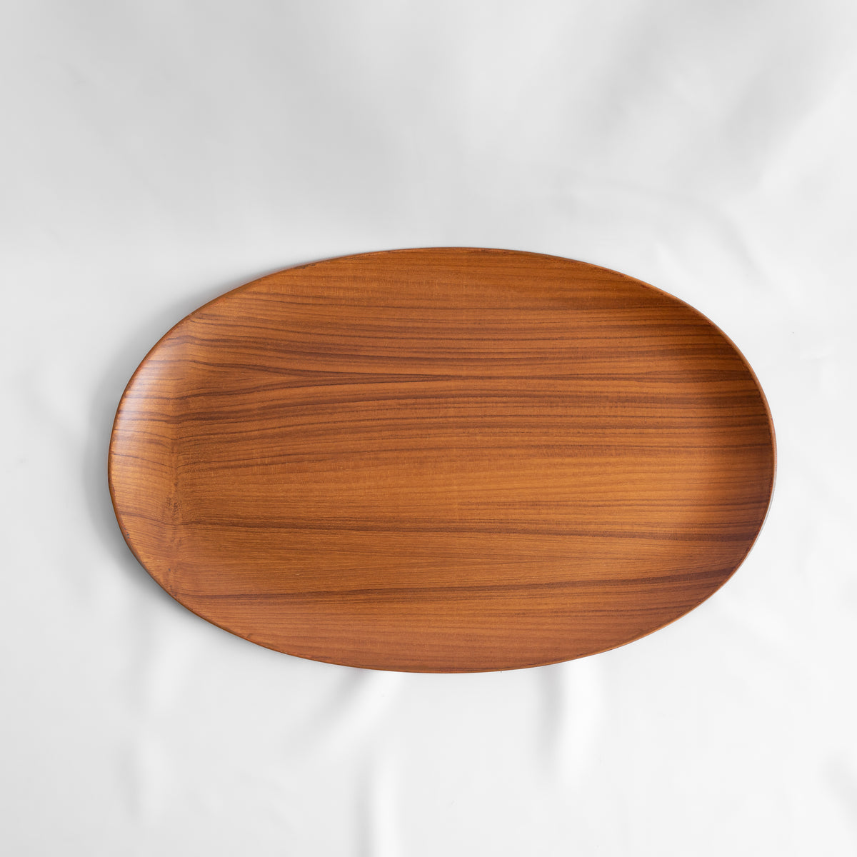 Teak Oval Tray - Solid Wood oval Tray - Versatile & Sustainable for Kitchen, Living Room or bedroom