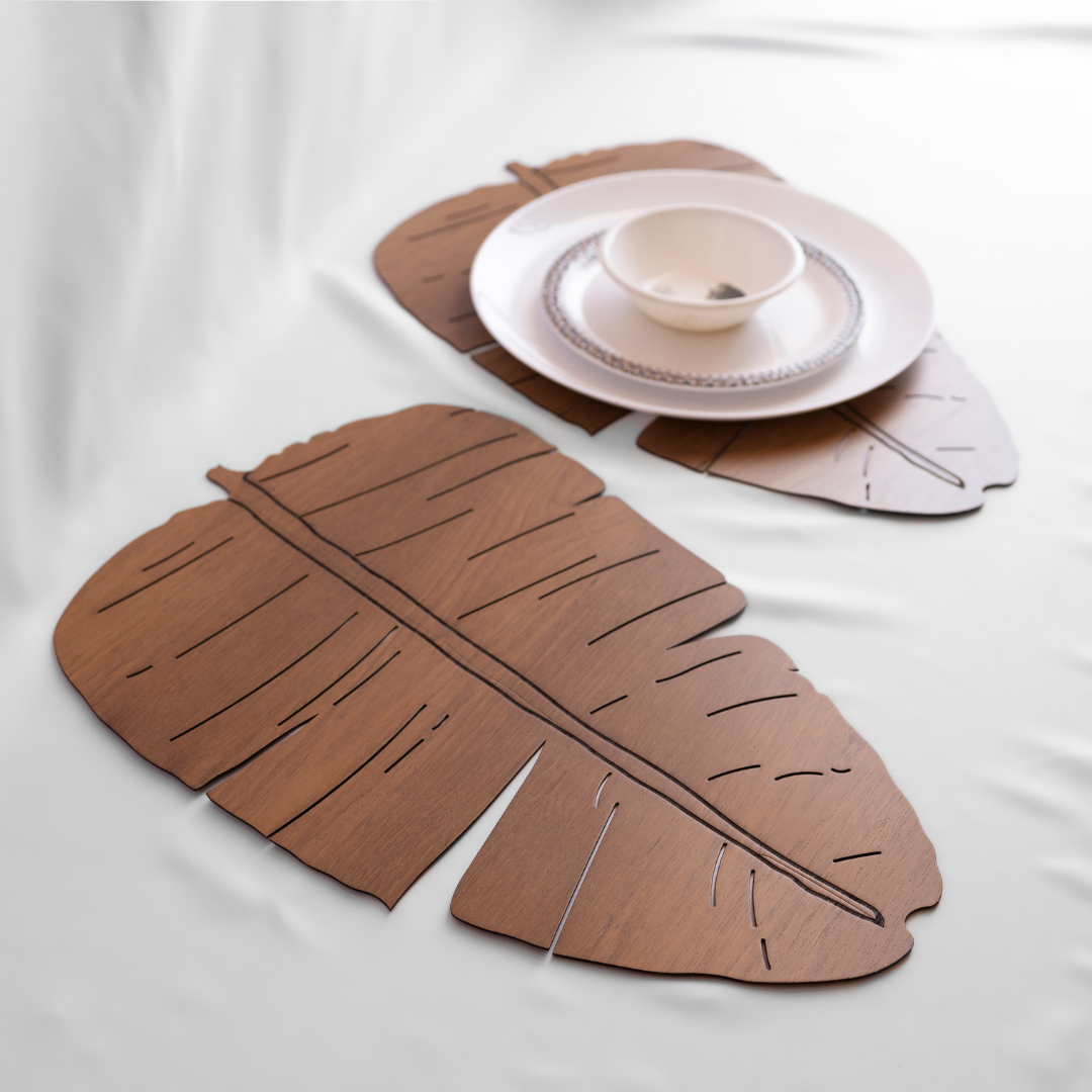 Banana Leaf Tablemats - Teak (Set of 4)