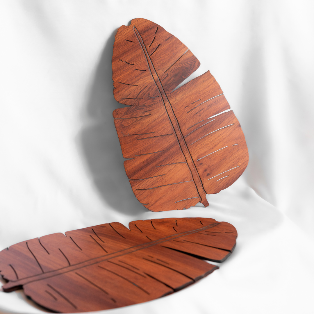 Banana Leaf Tablemats - Padauk (Set of 4)