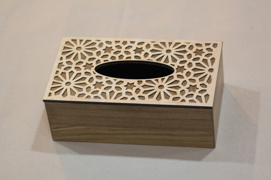 Moroccan Tissue Box (Burmese Teak)